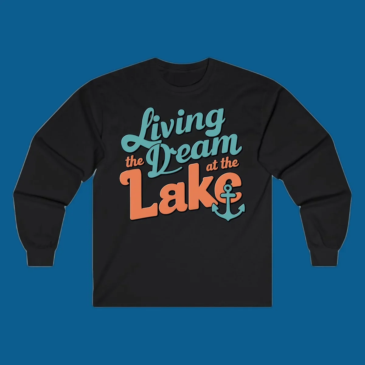 Living the Dream at the Lake text and anchor graphic. lake-life-dream