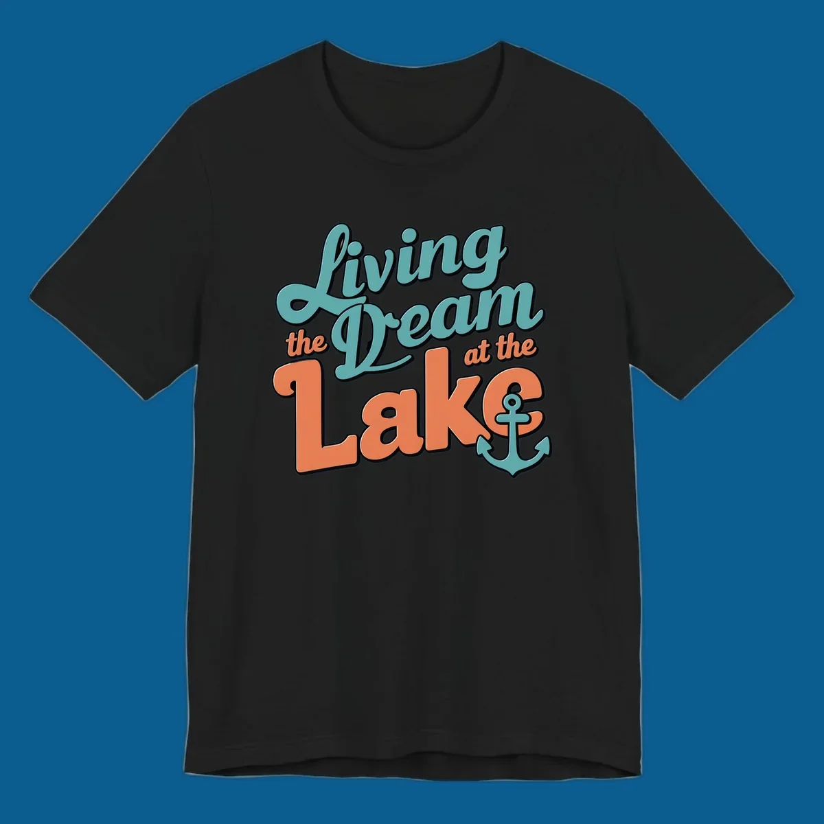 Living the Dream at the Lake text and anchor graphic. lake-life-dream