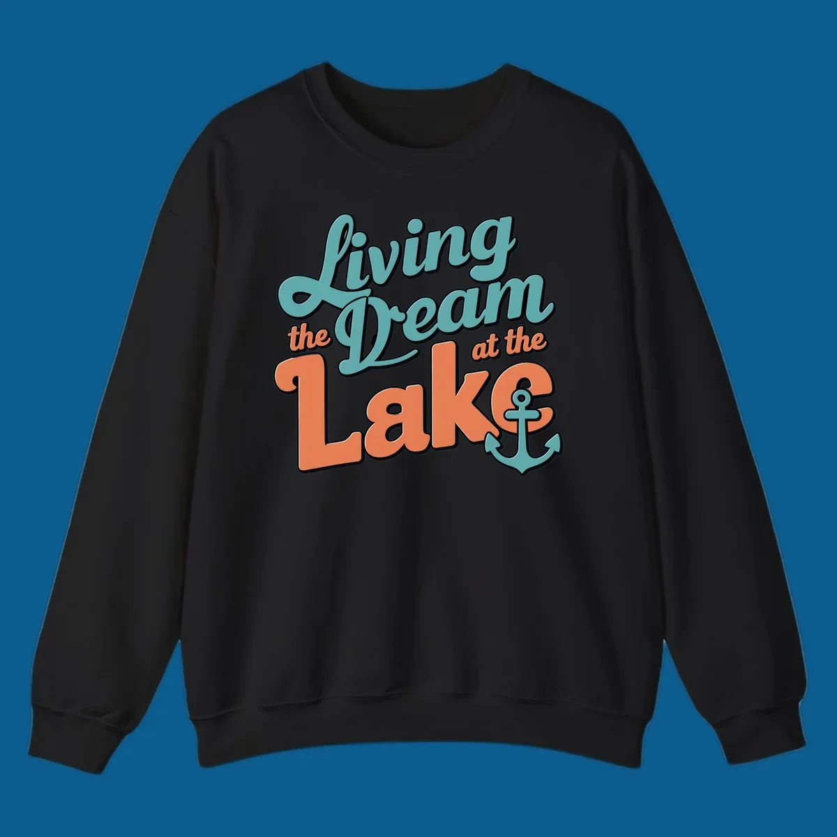 Living the Dream at the Lake text and anchor graphic. lake-life-dream
