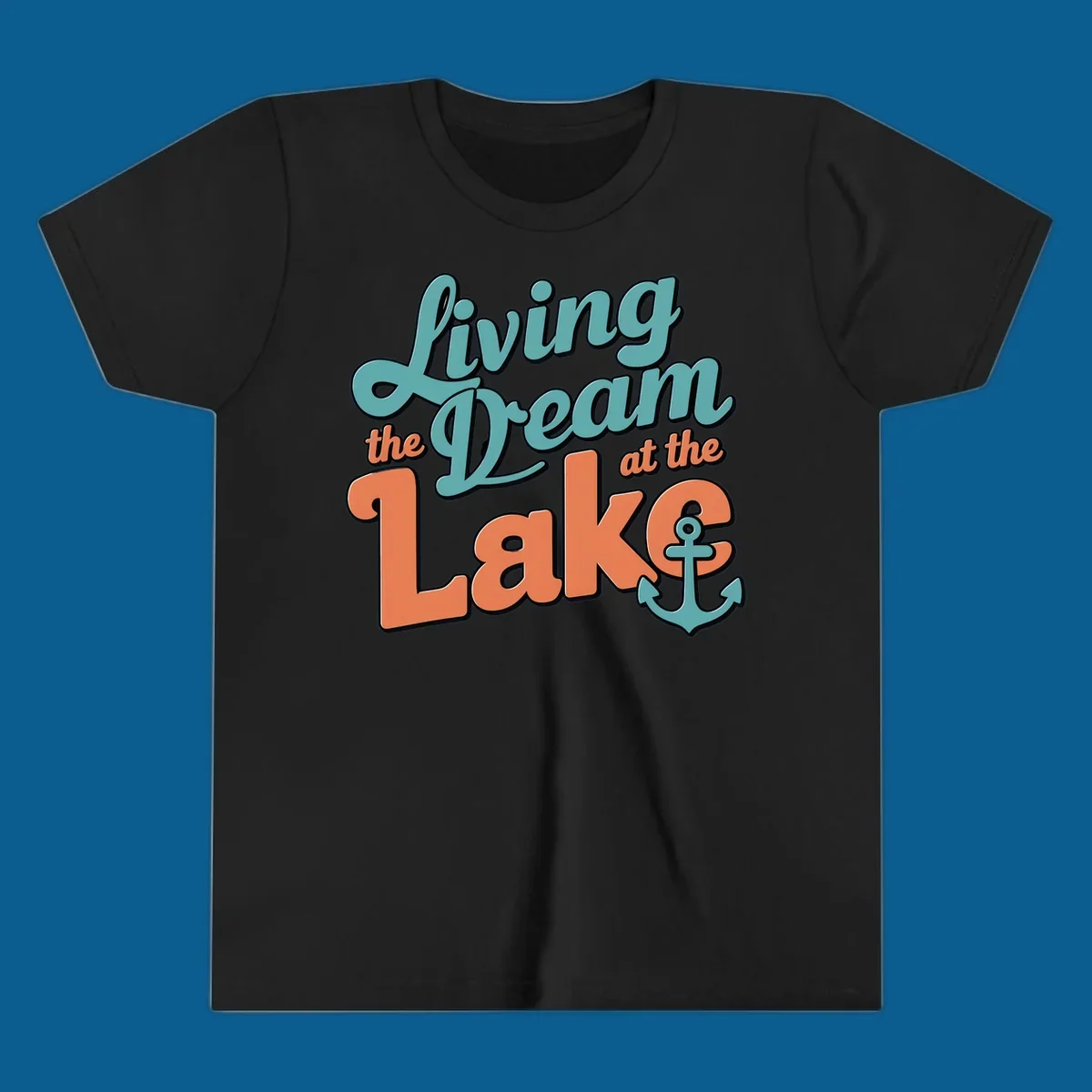 Living the Dream at the Lake text and anchor graphic. lake-life-dream