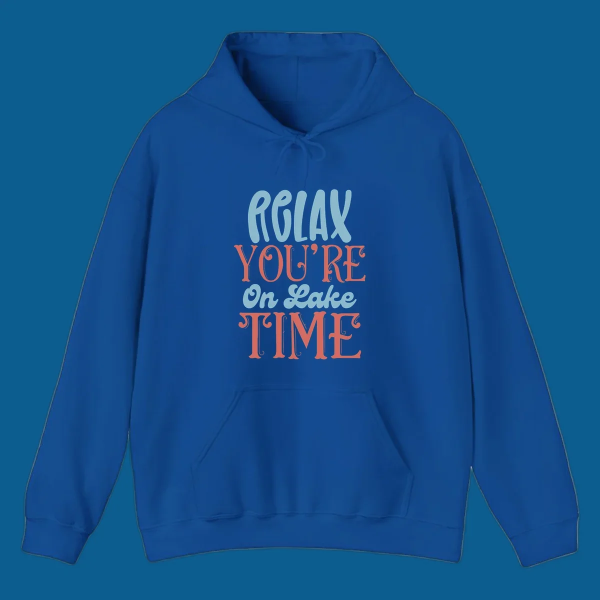 Relax You're On Lake Time retro typography design