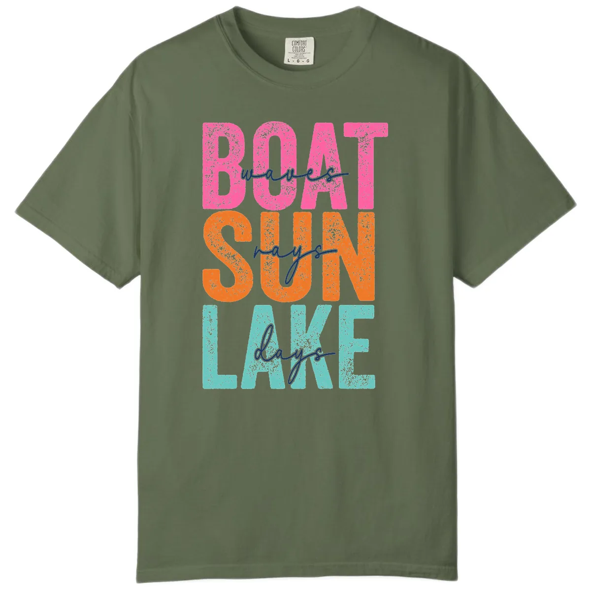 Boat Waves Sun Lake Days Comfort Color in Sage