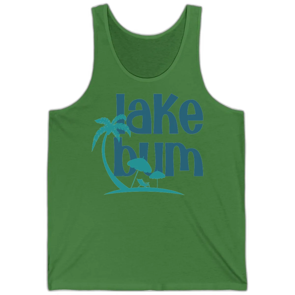 Lake Bum Palm Tree Scene Tank in Leaf