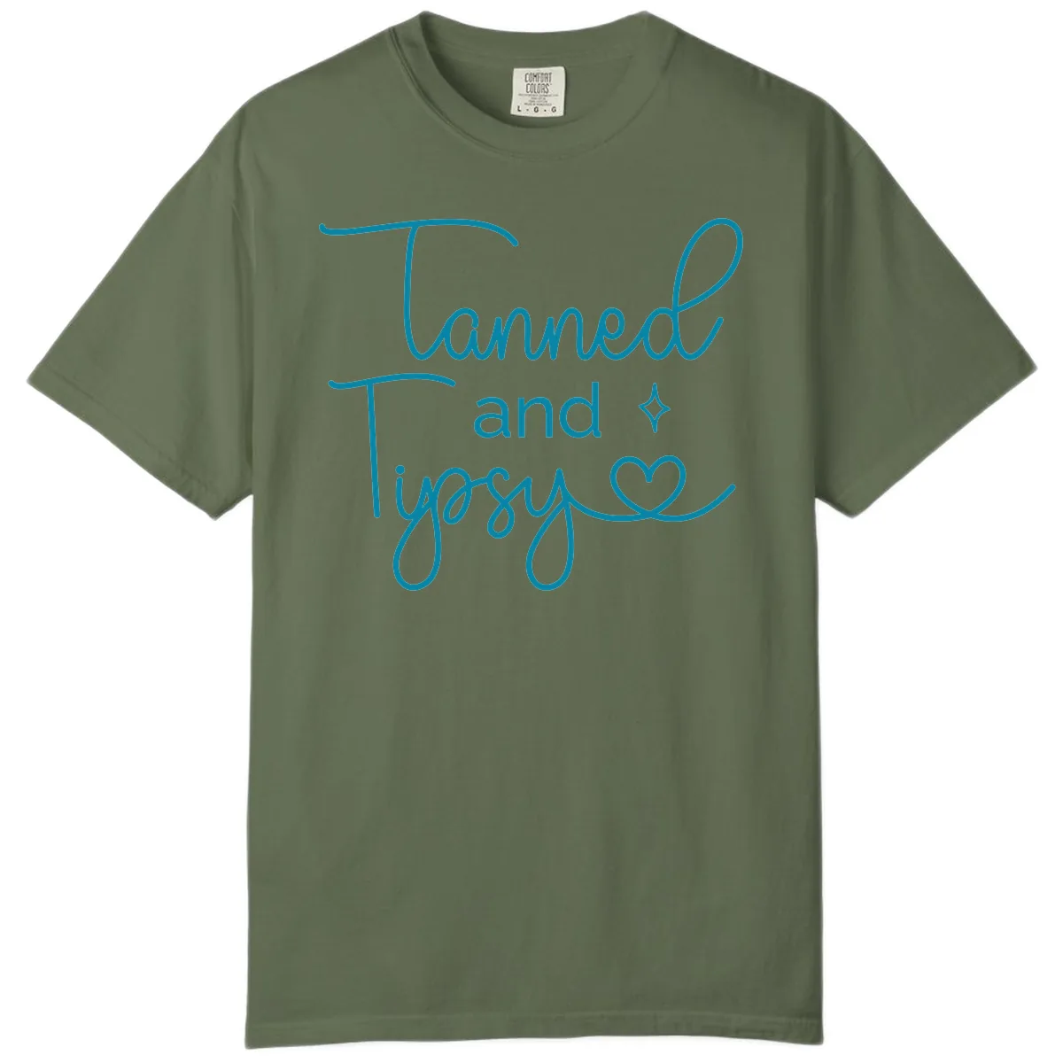 Tanned and Tipsy Lake Vibes Comfort Color in Sage
