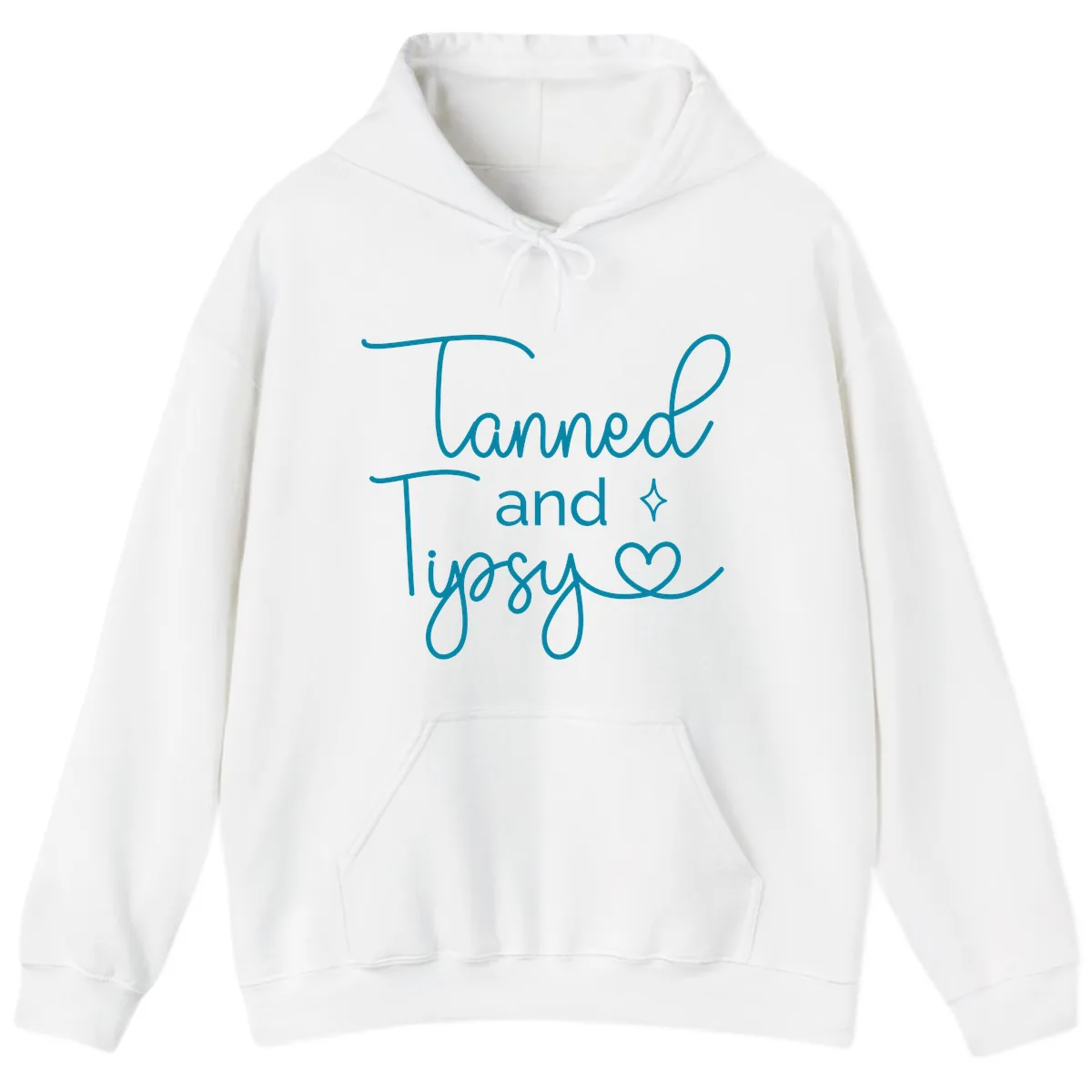 Tanned and Tipsy Lake Vibes Hoodie in White