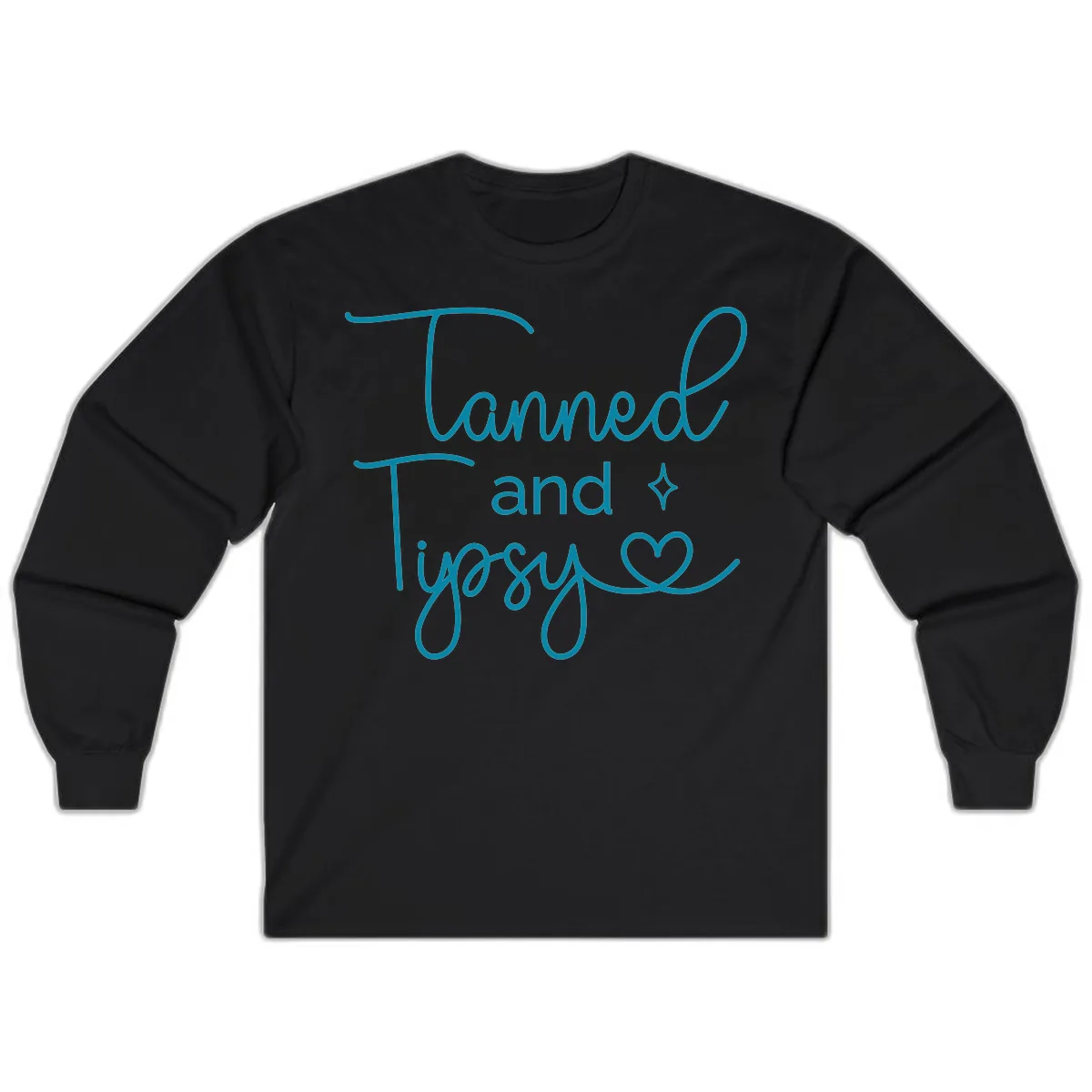 Tanned and Tipsy Lake Vibes Long Sleeve in Black