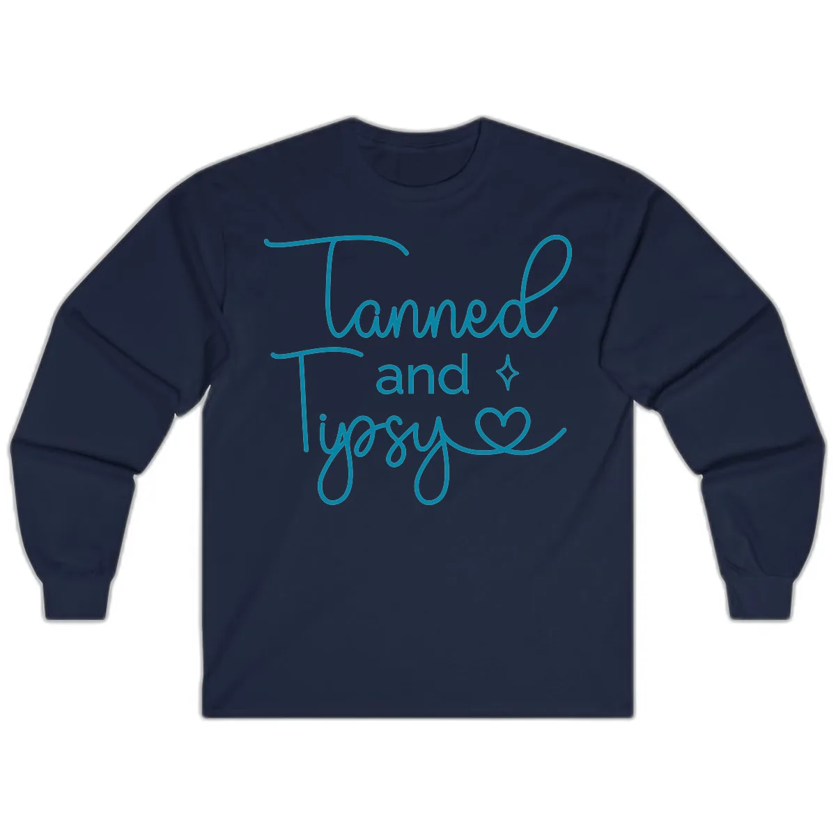 Tanned and Tipsy Lake Vibes Long Sleeve in Navy