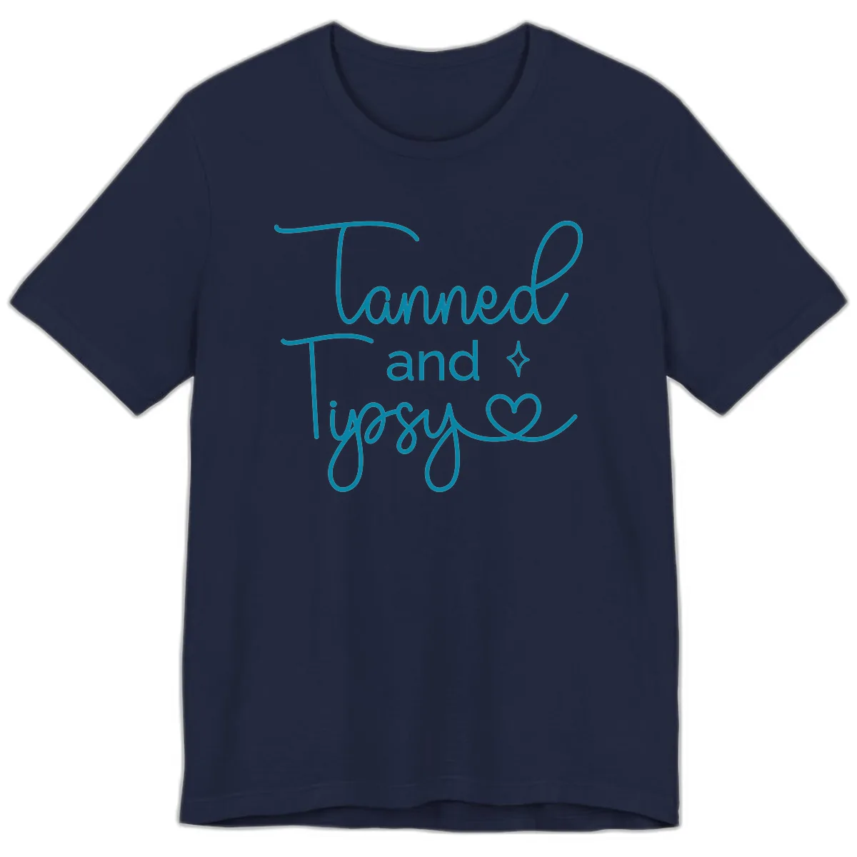 Tanned and Tipsy Lake Vibes Premium T-Shirt in Navy