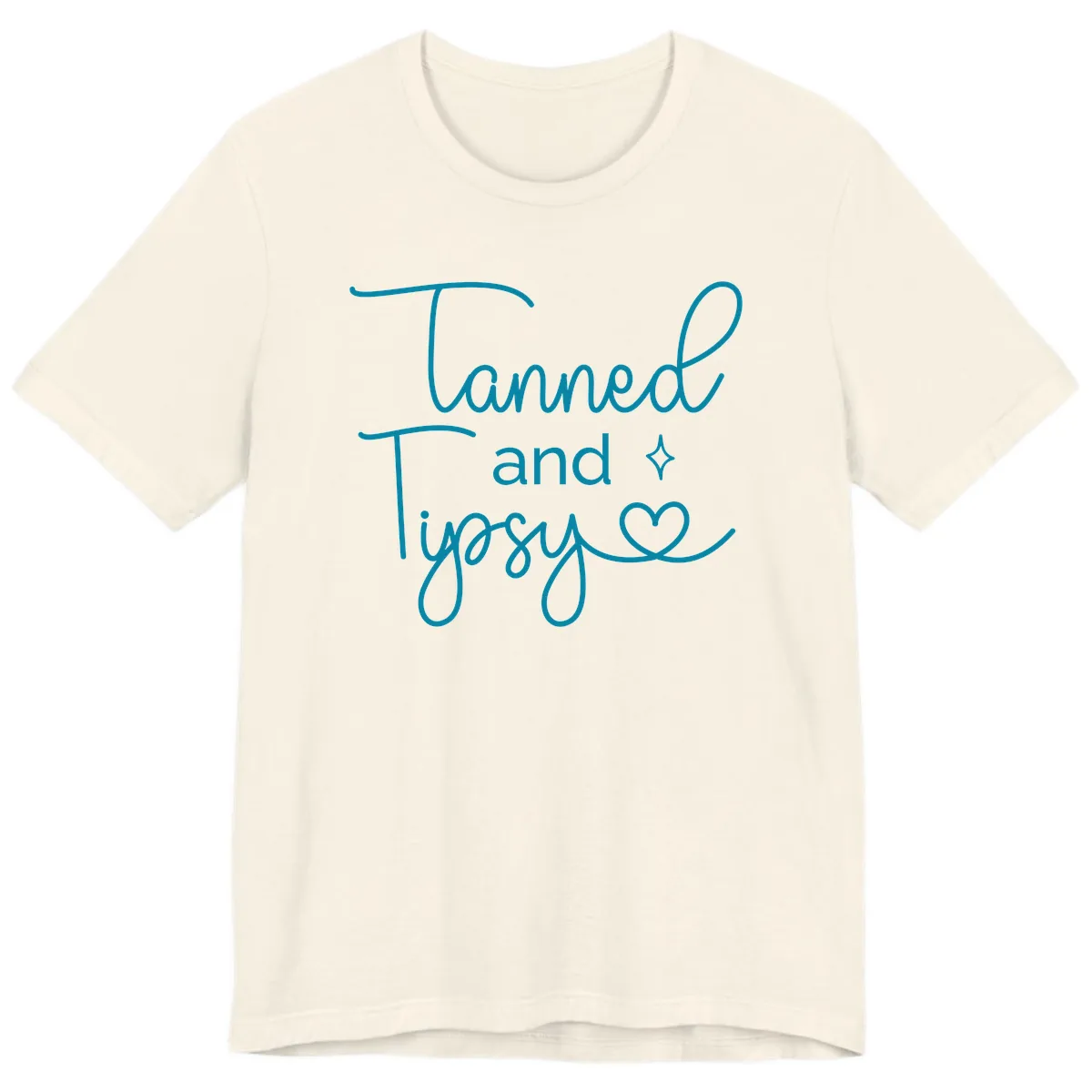 Tanned and Tipsy Lake Vibes Premium T-Shirt in Natural