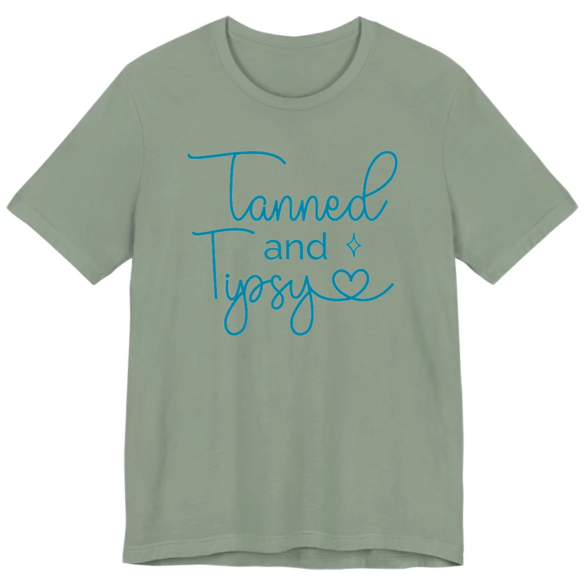 Tanned and Tipsy Lake Vibes Premium T-Shirt in Sage