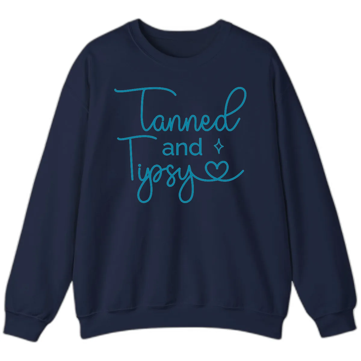 Tanned and Tipsy Lake Vibes Sweatshirt in Navy