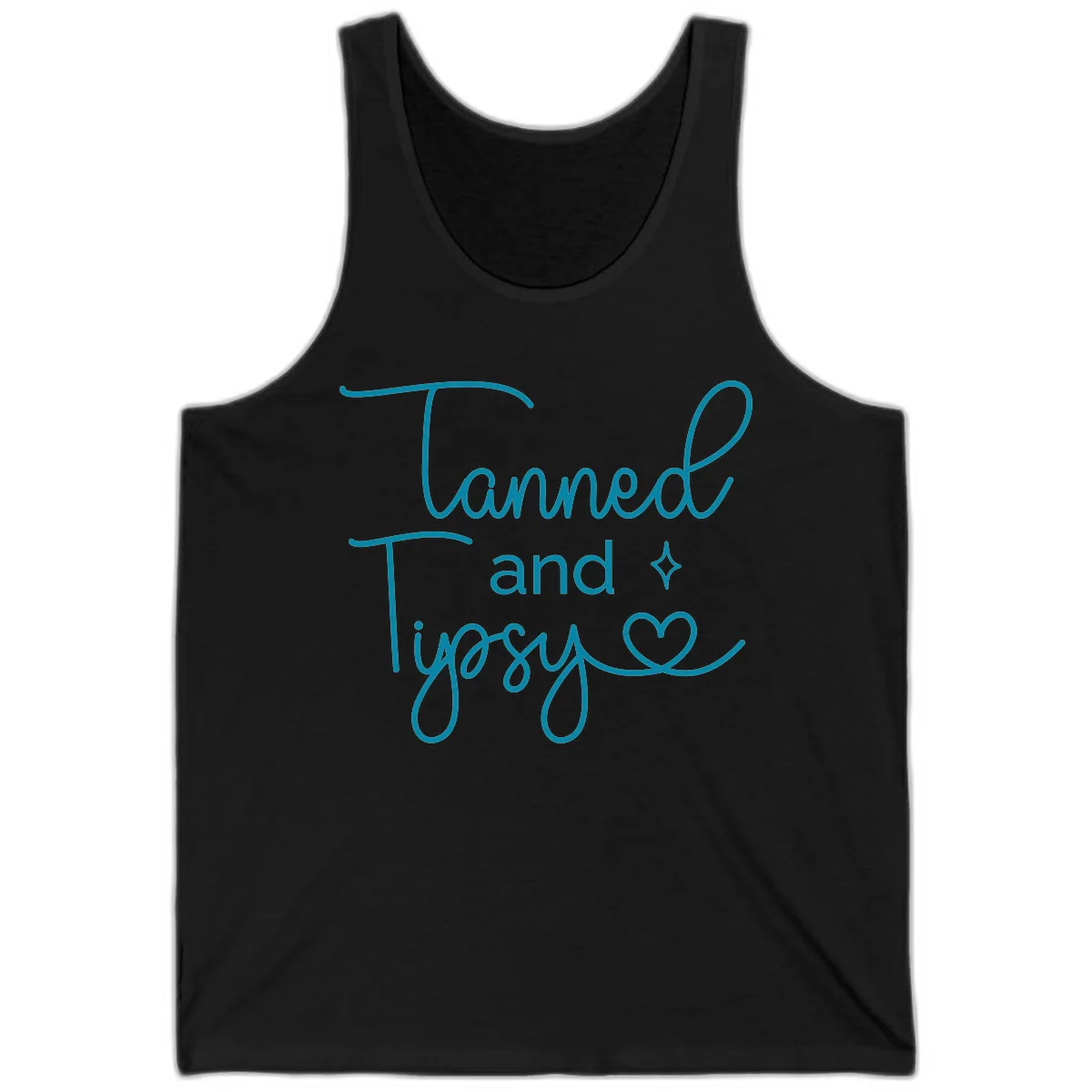 Tanned and Tipsy Lake Vibes Tank in Black