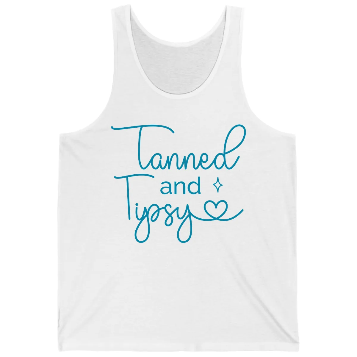 Tanned and Tipsy Lake Vibes Tank in White