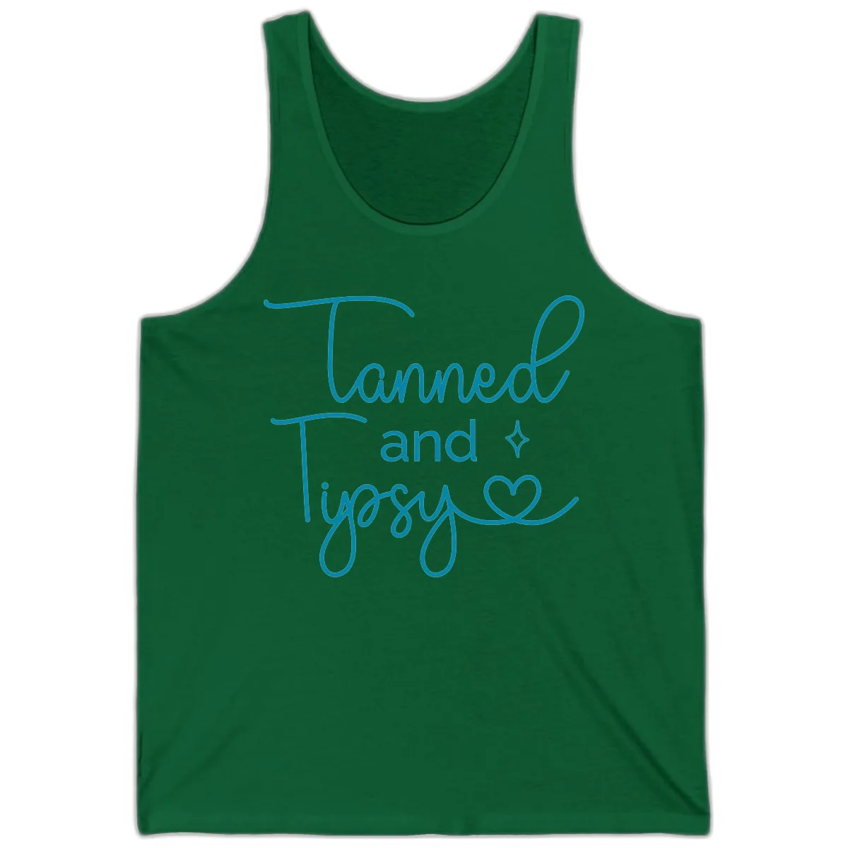 Tanned and Tipsy Lake Vibes Tank in Kelly