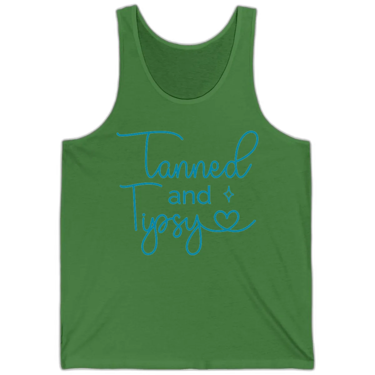 Tanned and Tipsy Lake Vibes Tank in Leaf