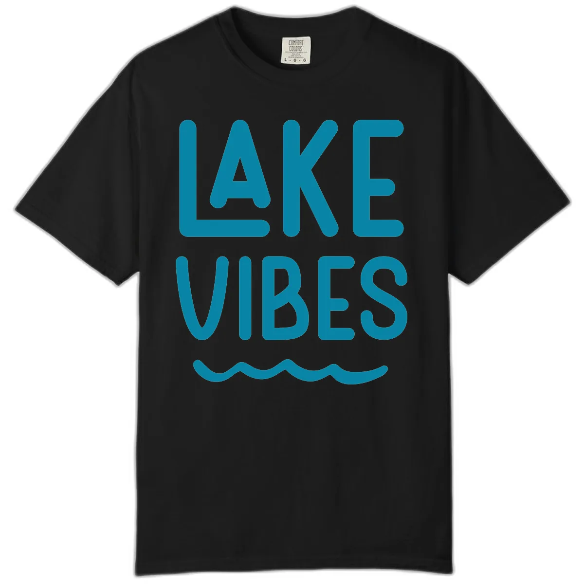 Lake Vibes Typography Design Comfort Color in Black