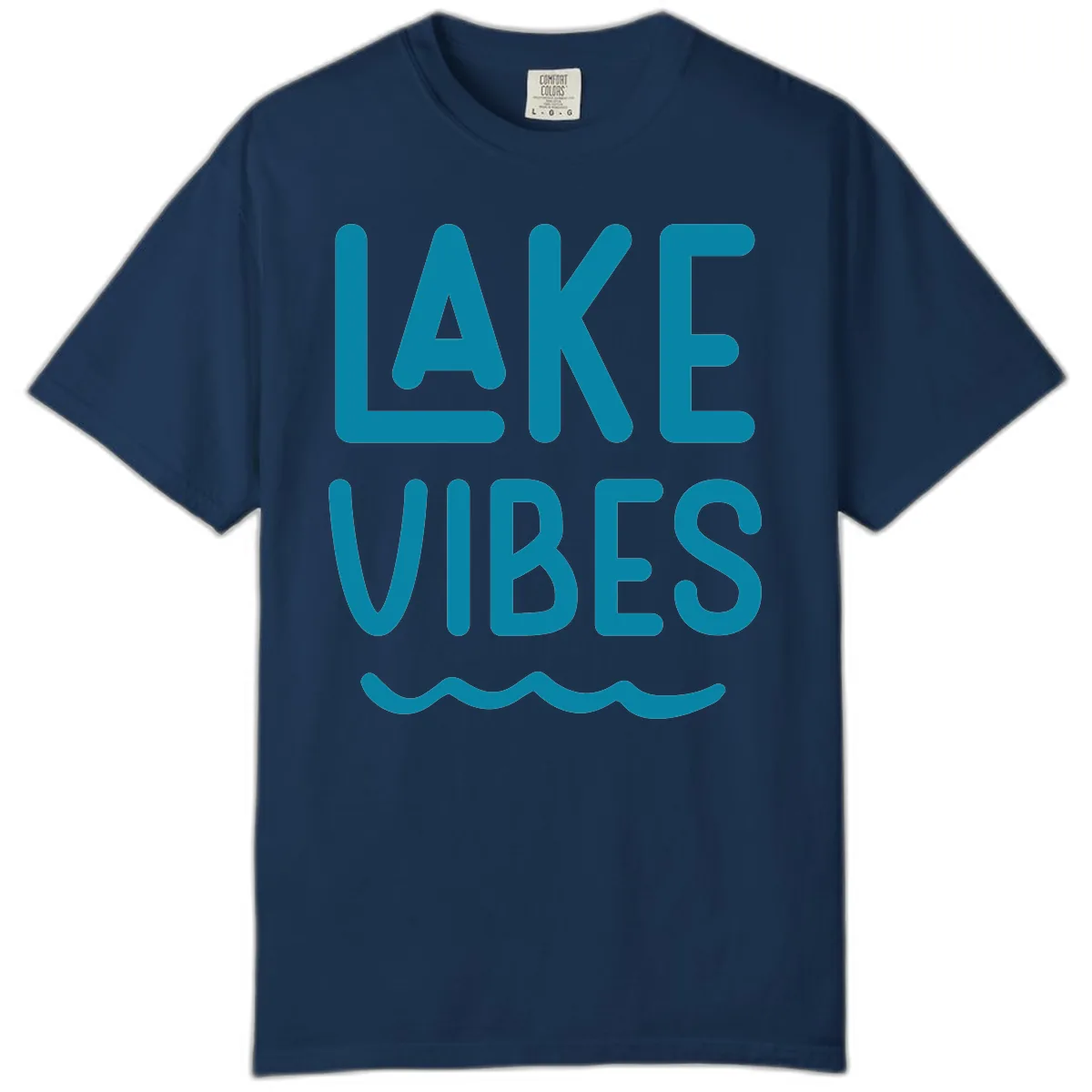 Lake Vibes Typography Design Comfort Color in Navy