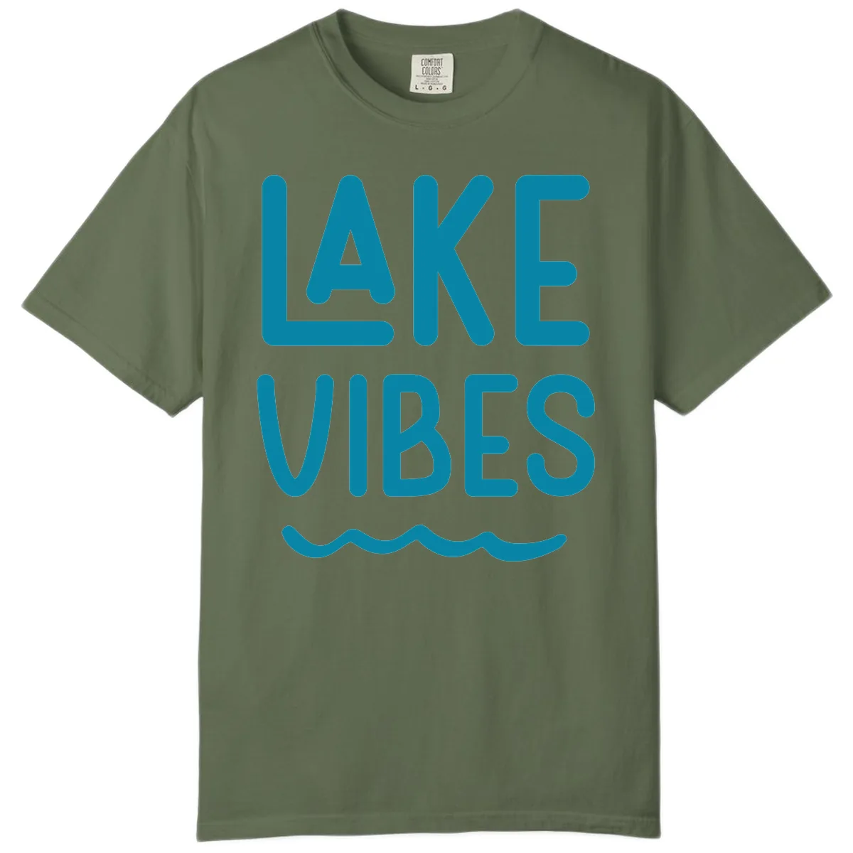 Lake Vibes Typography Design Comfort Color in Sage
