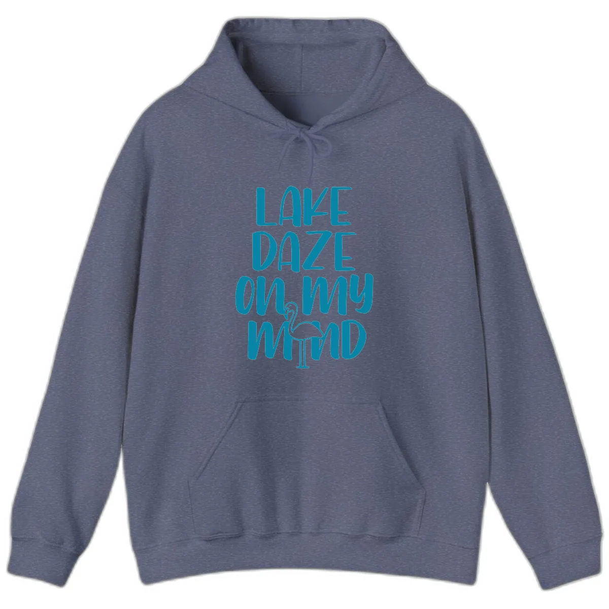 Lake Daze On My Mind Hoodie in Heather Navy