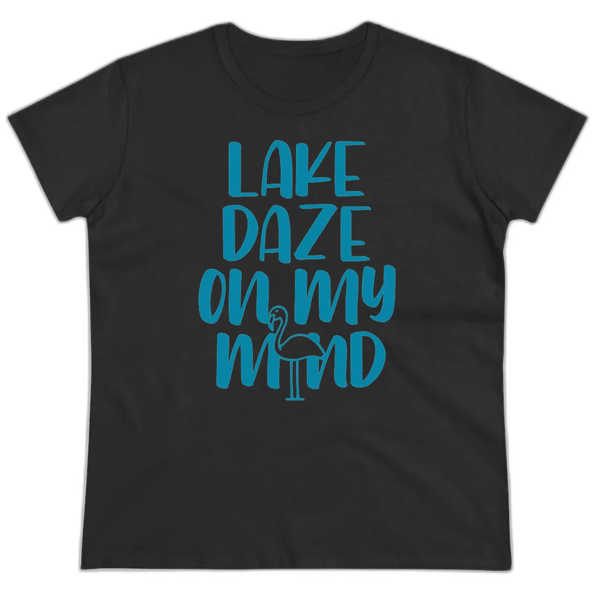 Lake Daze On My Mind Ladies Tee in Black
