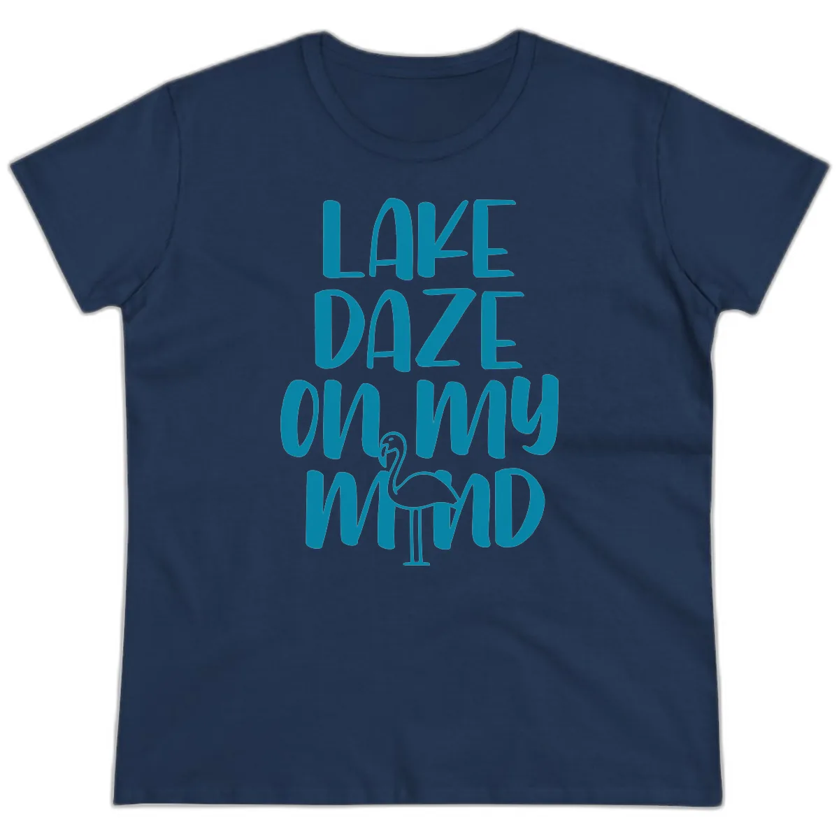 Lake Daze On My Mind Ladies Tee in Navy
