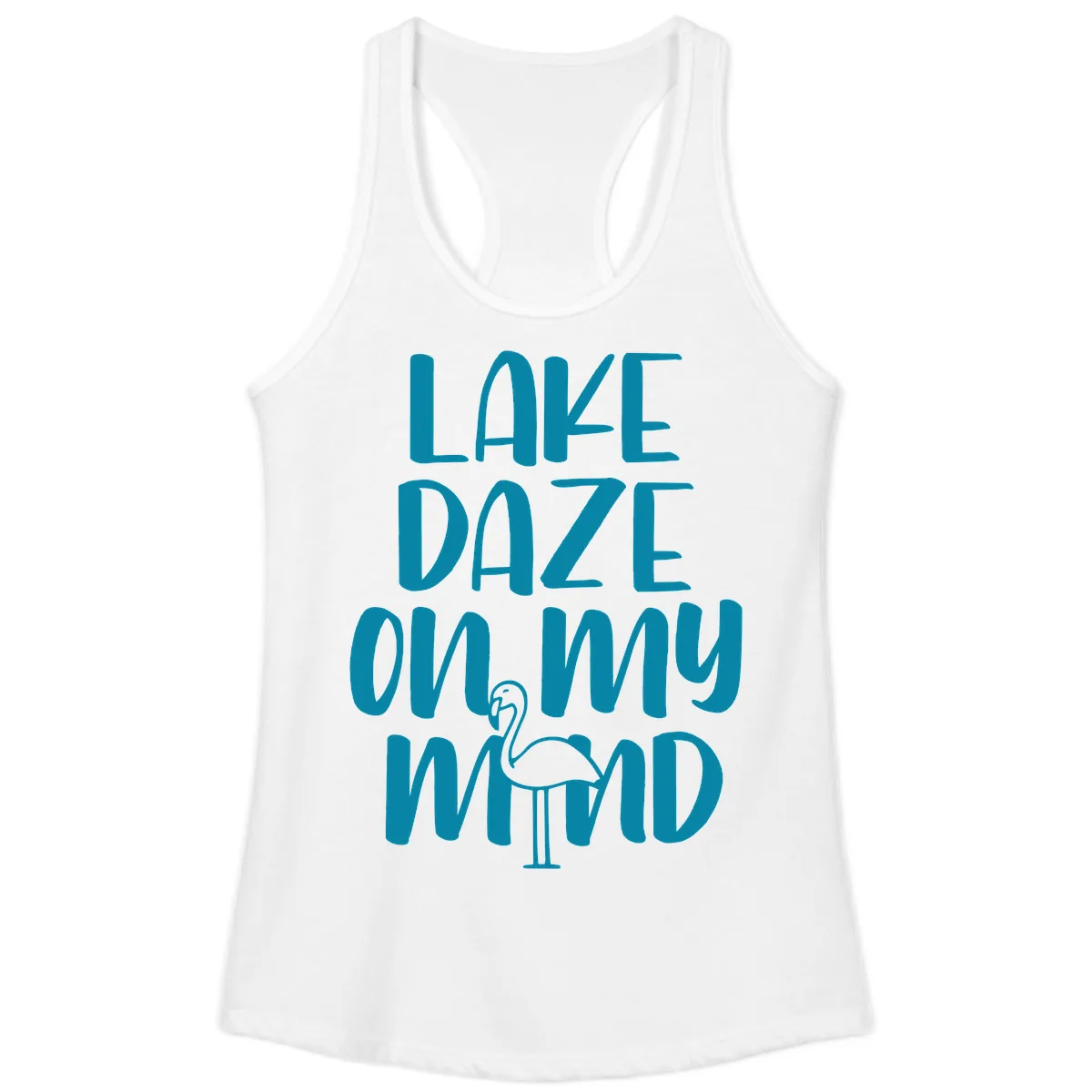 Lake Daze On My Mind Ladies Tank in White