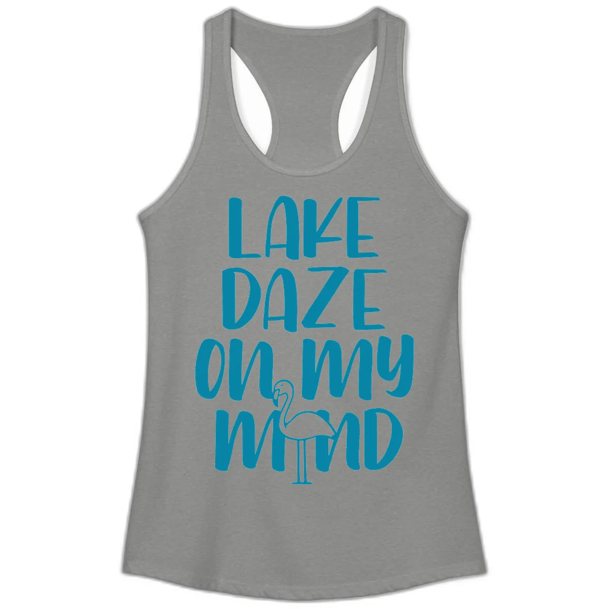Lake Daze On My Mind Ladies Tank in Heather Grey