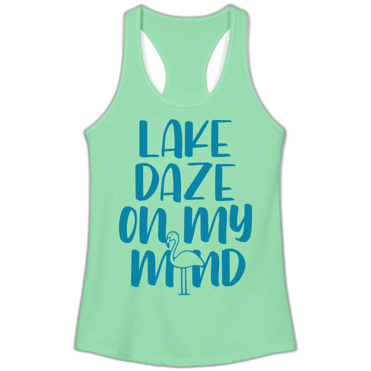 Lake Daze On My Mind Ladies Tank in Solid Mint