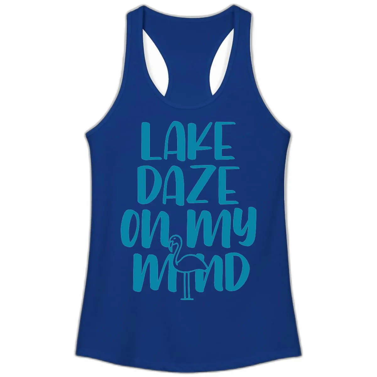 Lake Daze On My Mind Ladies Tank in Solid Royal