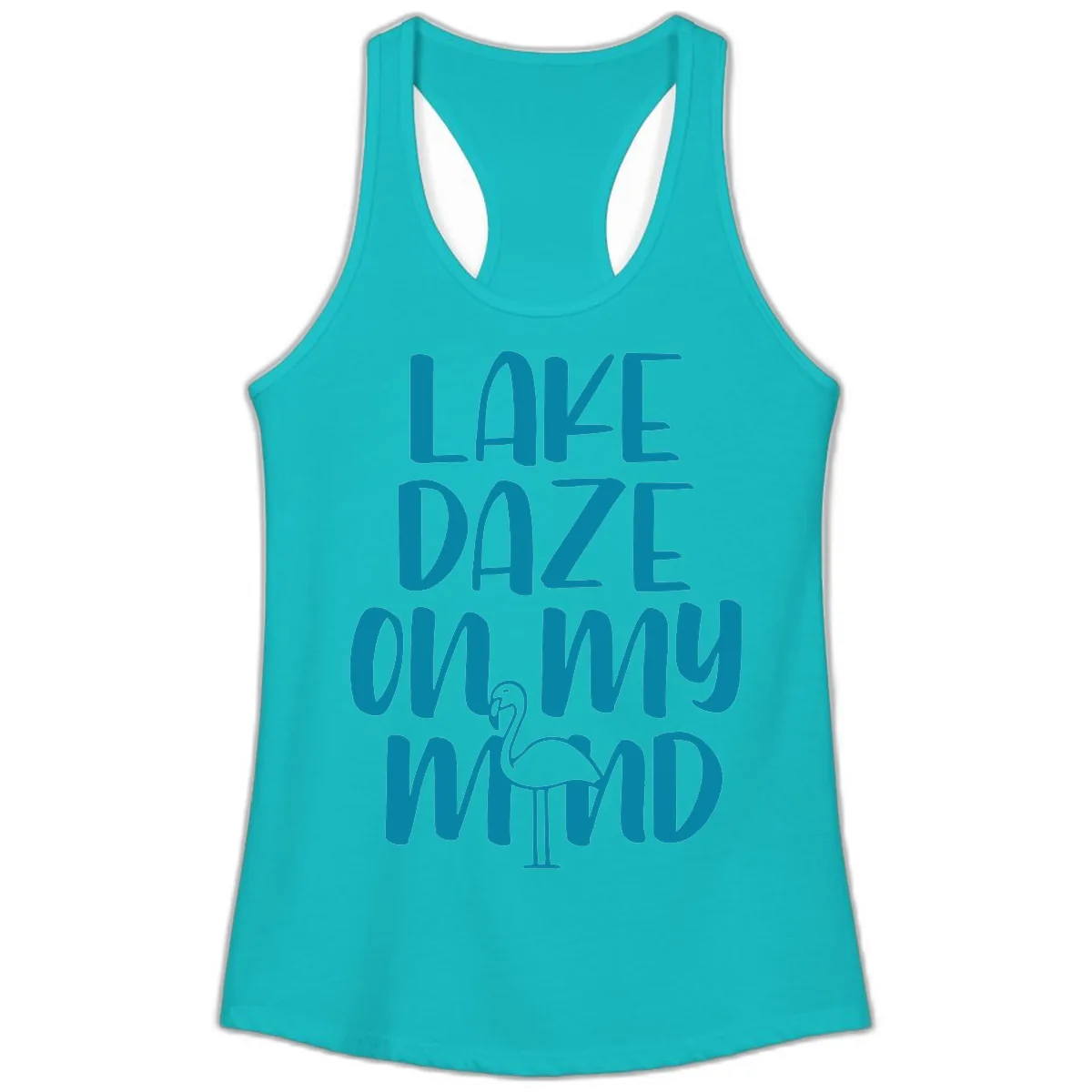Lake Daze On My Mind Ladies Tank in Tahiti Blue