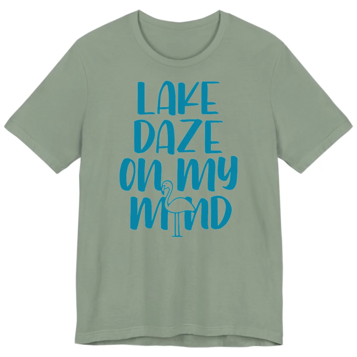 Lake Daze On My Mind Premium T-Shirt in Sage