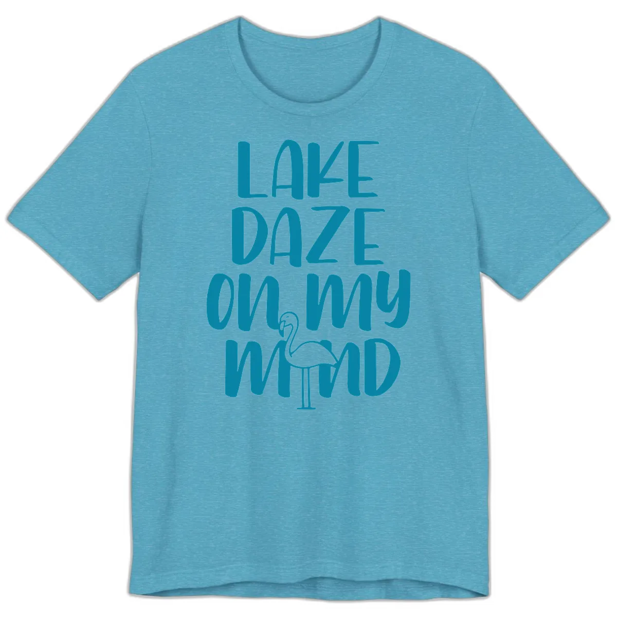 Lake Daze On My Mind Premium T-Shirt in Heather Aqua