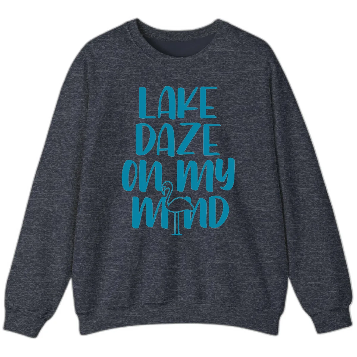 Lake Daze On My Mind Sweatshirt in Heather Sport Dark Navy