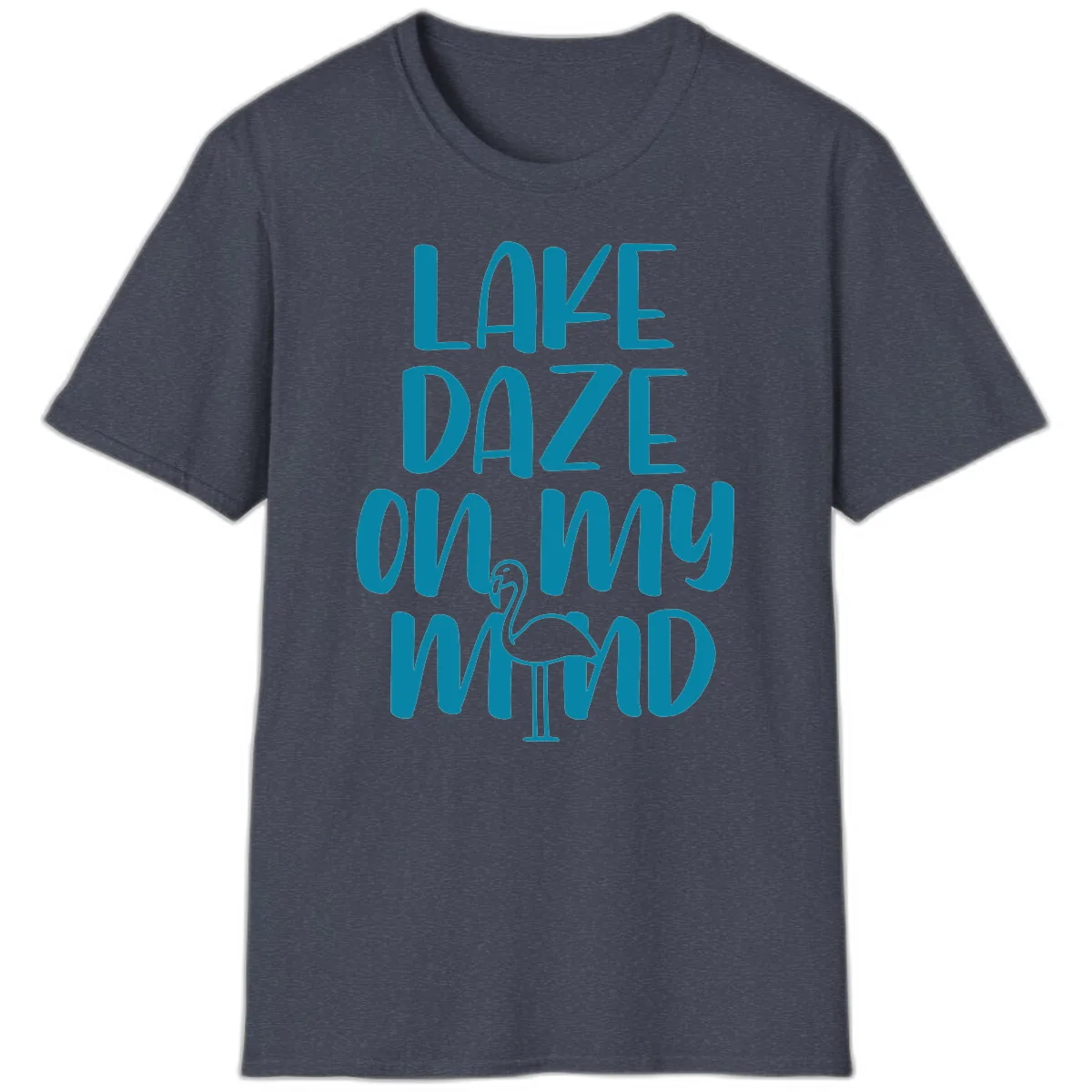 Lake Daze On My Mind T-Shirt in Heather Navy