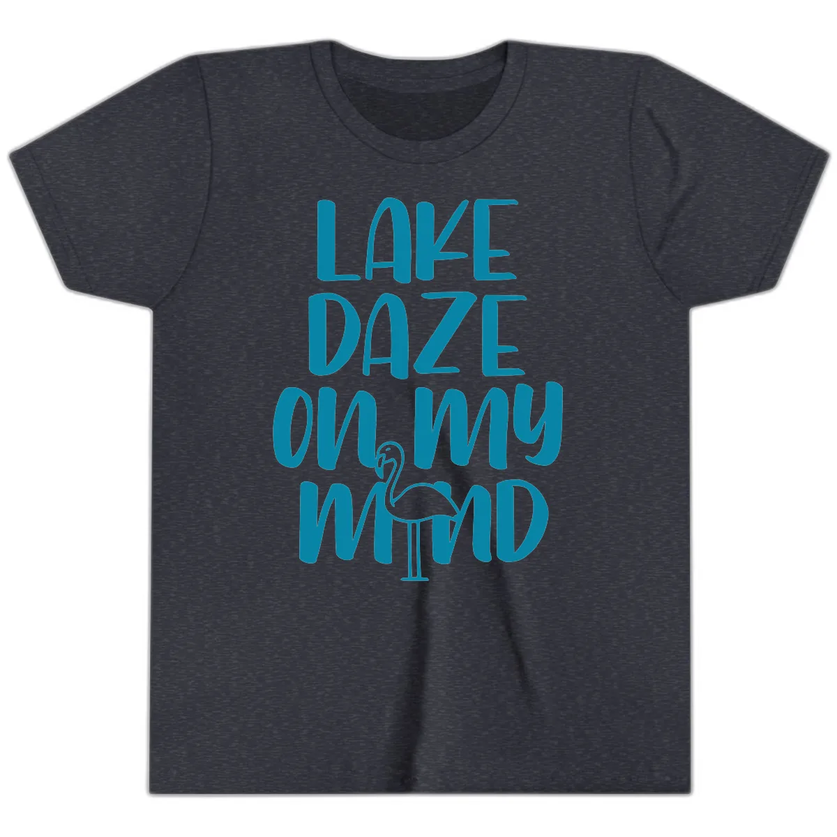 Lake Daze On My Mind Youth T-Shirt in Heather Navy