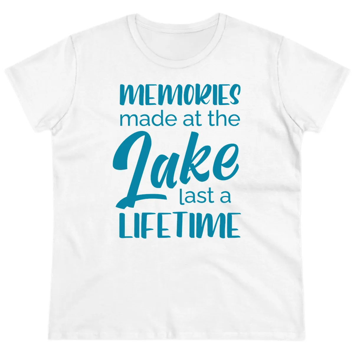 Memories Made at the Lake Last a Lifetime Ladies Tee in White