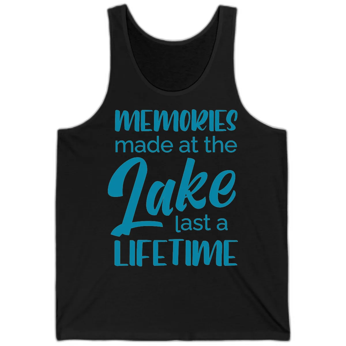 Memories Made at the Lake Last a Lifetime Tank in Black
