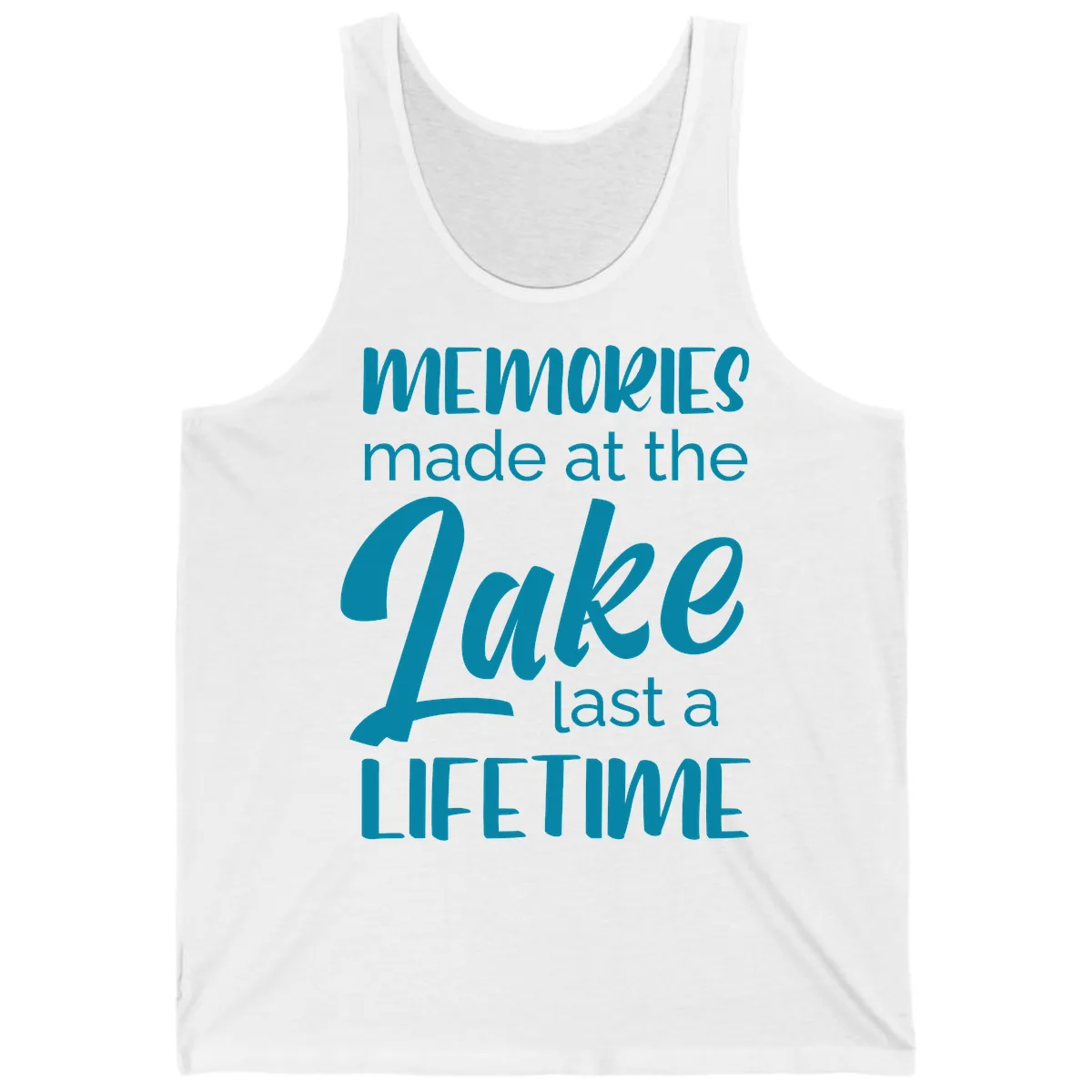 Memories Made at the Lake Last a Lifetime Tank in White