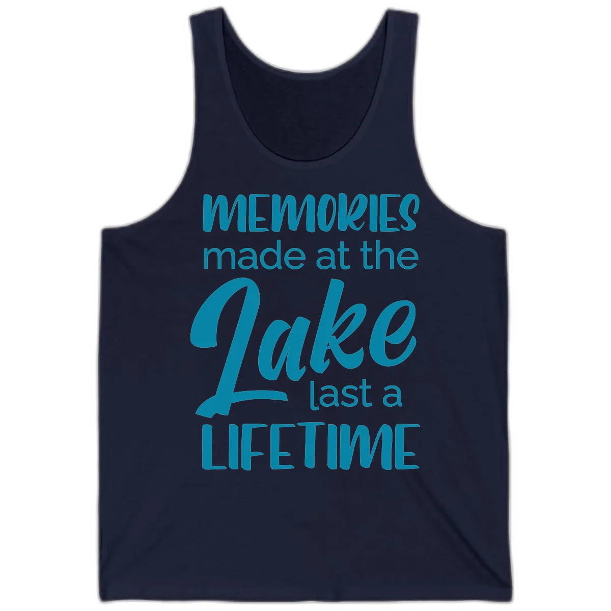 Memories Made at the Lake Last a Lifetime Tank in Navy