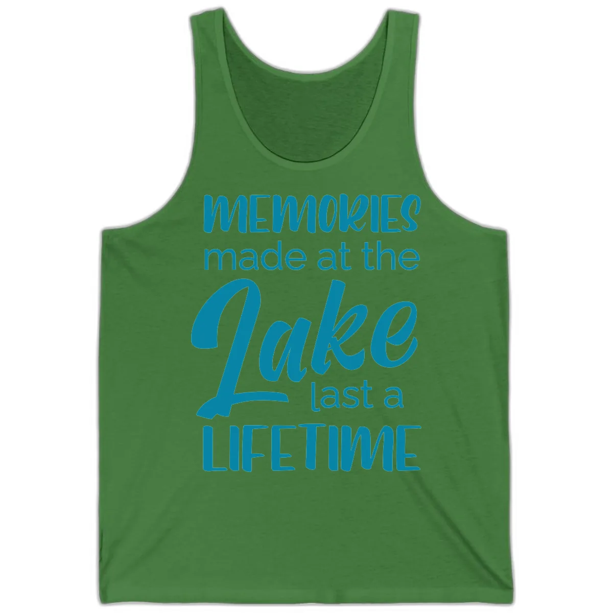 Memories Made at the Lake Last a Lifetime Tank in Leaf