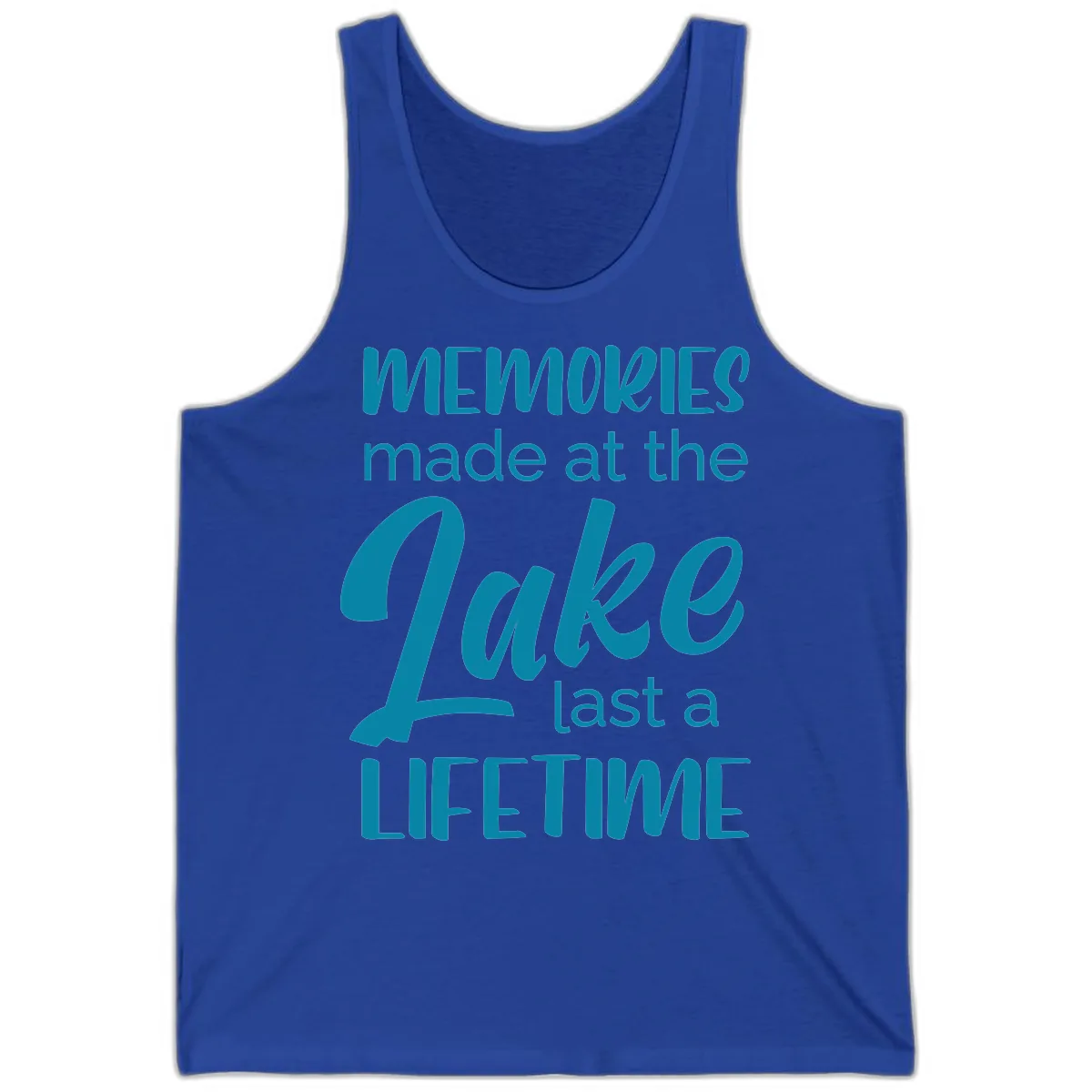 Memories Made at the Lake Last a Lifetime Tank in True Royal