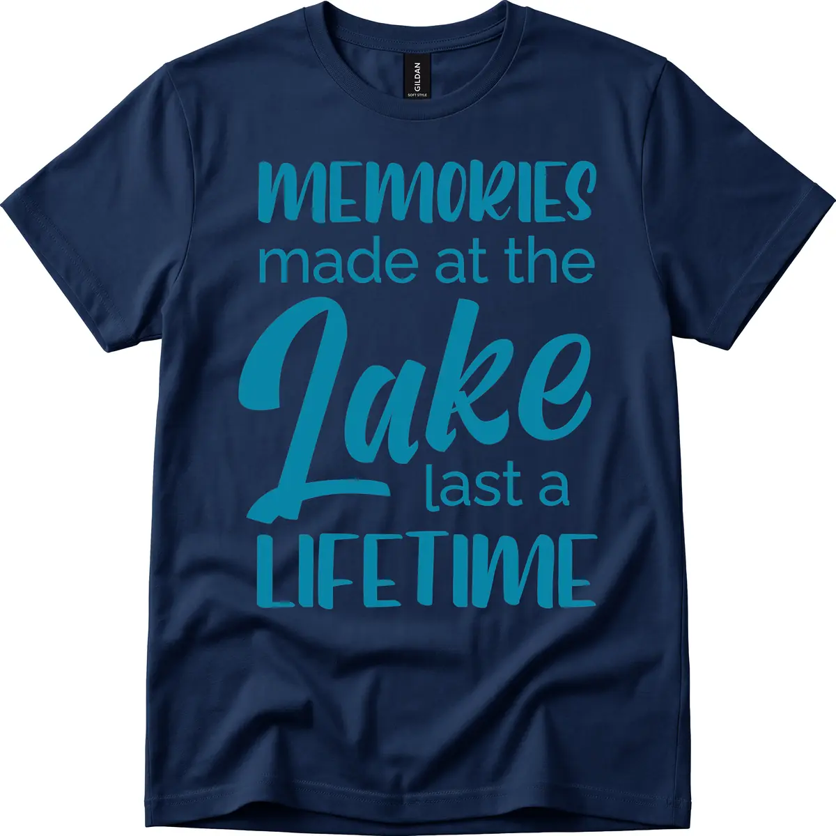 Memories Made at the Lake Last a Lifetime T-Shirt in Navy