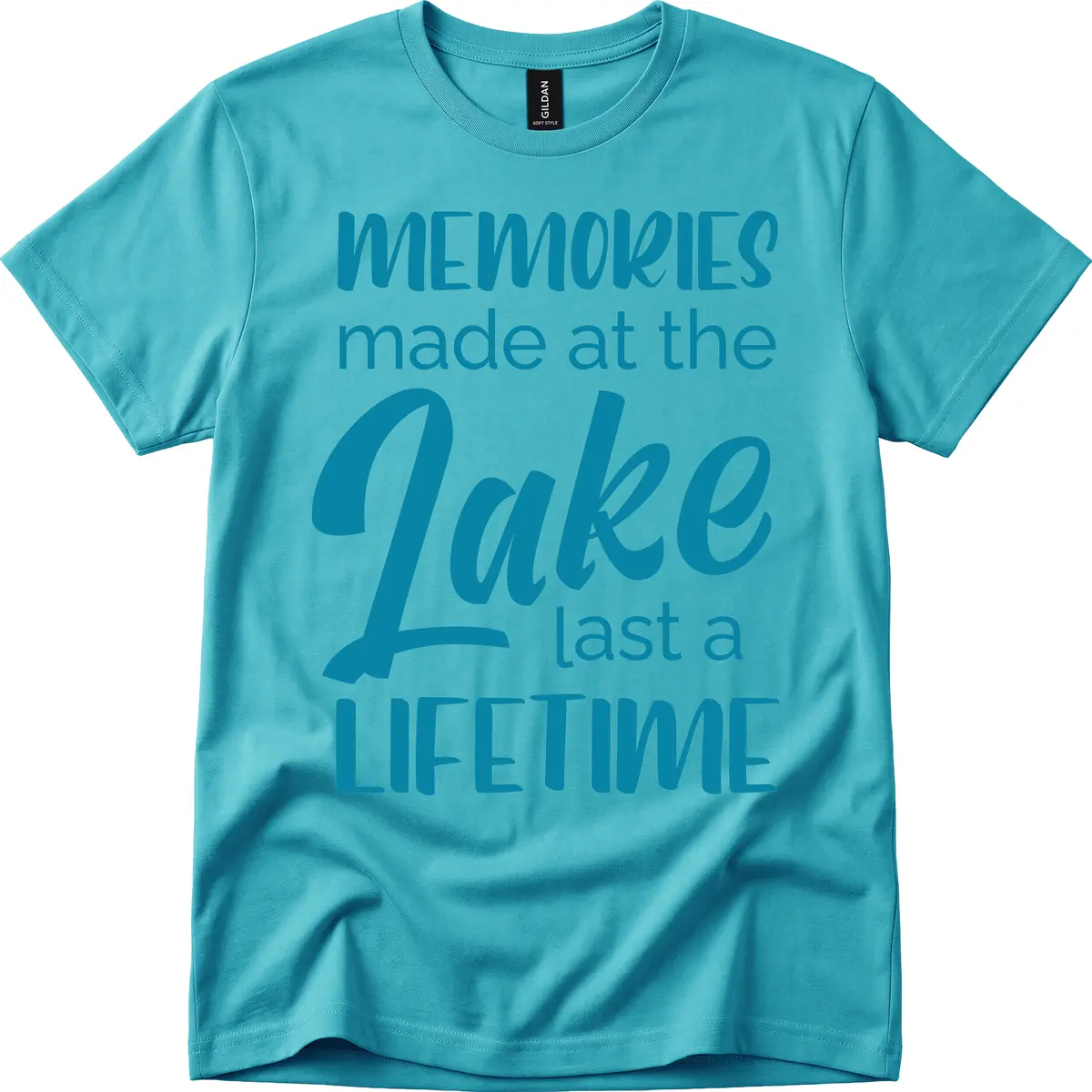 Memories Made at the Lake Last a Lifetime T-Shirt in Tropical Blue