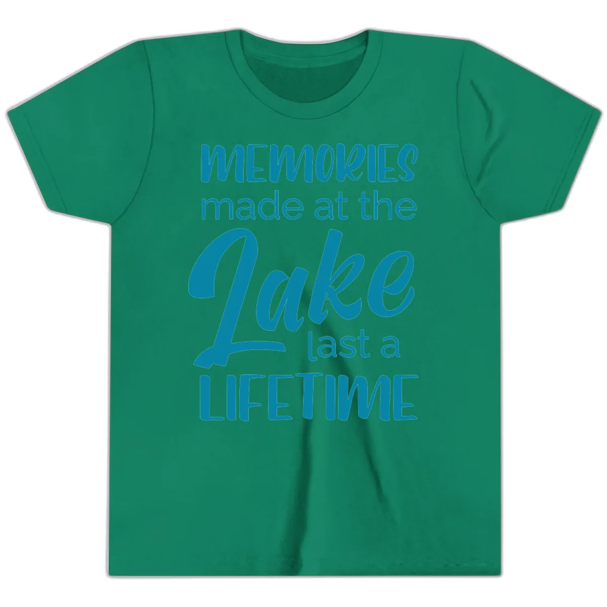 Memories Made at the Lake Last a Lifetime Youth T-Shirt in Kelly