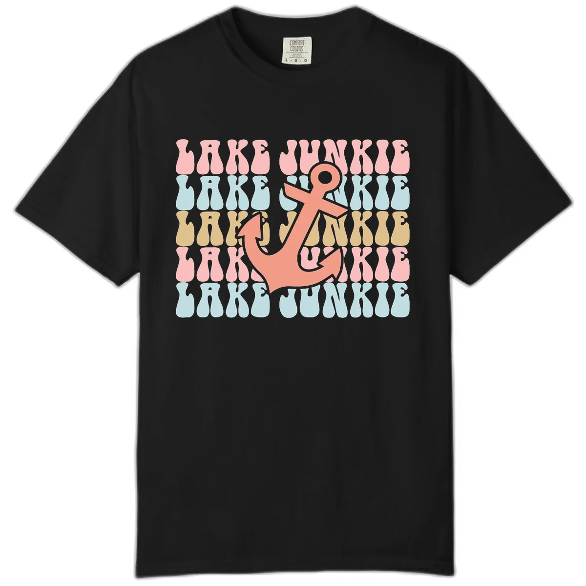 Lake Junkie Retro Anchor Comfort Color in Black