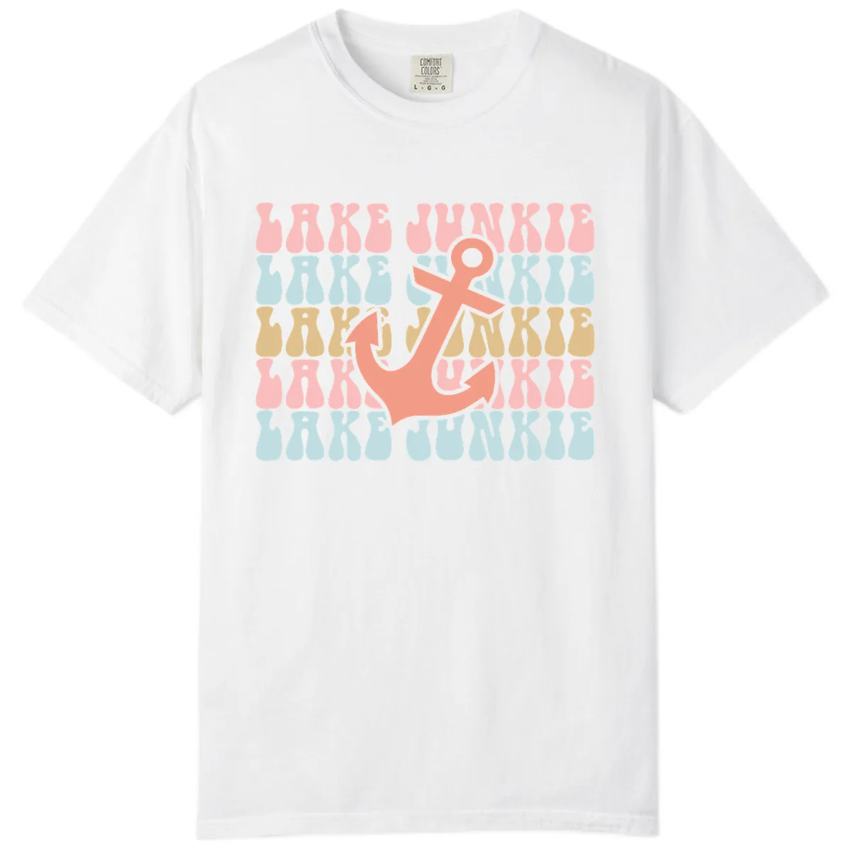 Lake Junkie Retro Anchor Comfort Color in White