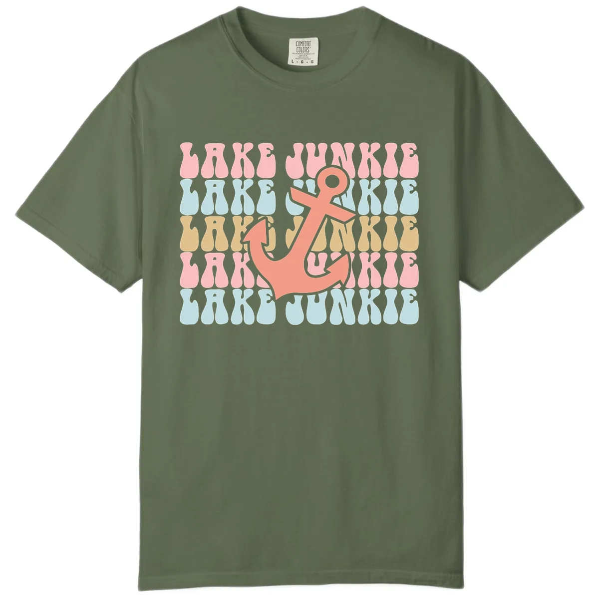 Lake Junkie Retro Anchor Comfort Color in Sage