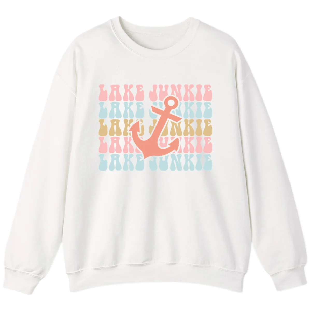 Lake Junkie Retro Anchor Sweatshirt in White