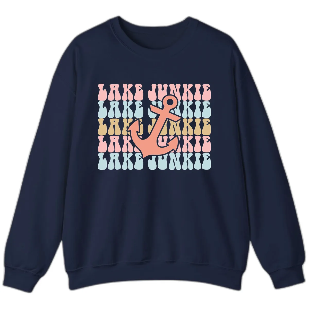 Lake Junkie Retro Anchor Sweatshirt in Navy