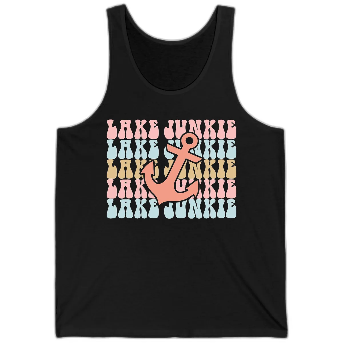 Lake Junkie Retro Anchor Tank in Black
